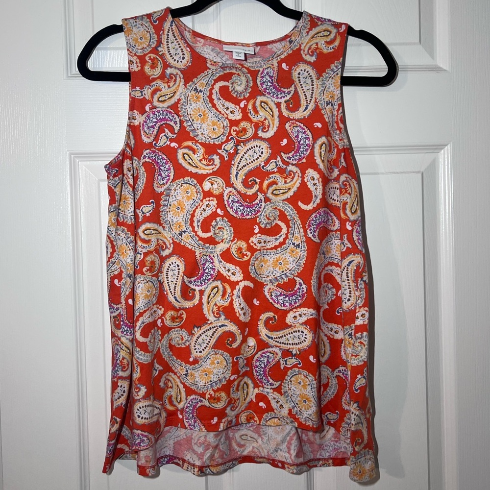 J. Jill Paisley Print Sleeveless Top